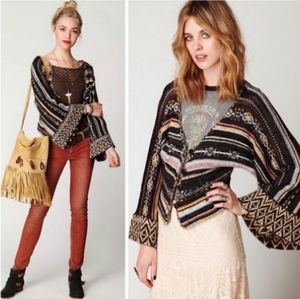 Free People Kimono Striped Nopal Cardigan